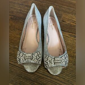 Kate Spade Vanna Silver Flats